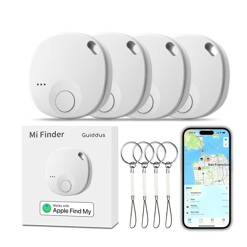 4 Pack Air Tag Anti-Loss Finder GPS Smart Tag, Mini Positioning Tracker, Short-Distance Real-Time Tracking, Supports iOS (Not Android), 1 Year Battery Life, Suitable for Pets, Wallets, Keys, Suitcases and More