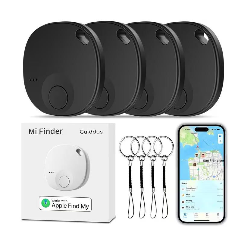 4 Pack Air Tag Anti-Loss Finder GPS Smart Tag, Mini Positioning Tracker, Short-Distance Real-Time Tracking, Supports iOS (Not Android), 1 Year Battery Life, Suitable for Pets, Wallets, Keys, Suitcases and More
